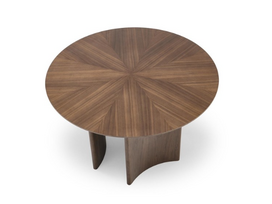 valgomojo stalas - Valgomojo stalas Halmar Caldo, riešutmedžio (Walnut) Ø120 cm - 6 nuotrauka