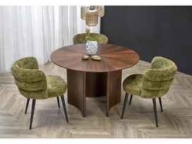 valgomojo stalas - Valgomojo stalas Halmar Caldo, riešutmedžio (Walnut) Ø120 cm - 9 nuotrauka