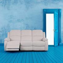 recliner sofa - Sofa Home4you FELICIA 3-vietė, natūrali balta (Natural White) - 2 nuotrauka