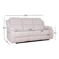 recliner sofa - Sofa Home4you FELICIA 3-vietė, natūrali balta (Natural White) - 3 nuotrauka