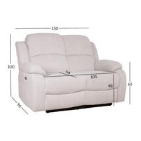 sofa senukai - Dvivietė sofa-lova Home4you FELICIA, natūrali balta (Natural White) - 2 nuotrauka