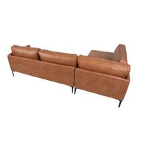 minkstas kampas rudas - Kampinė sofa Home4you Sofia, ruda, kairinė, 257 x 168 cm x 82 cm - 3 nuotrauka