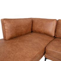 minkstas kampas rudas - Kampinė sofa Home4you Sofia, ruda, kairinė, 257 x 168 cm x 82 cm - 5 nuotrauka