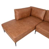 minkstas kampas rudas - Kampinė sofa Home4you Sofia, ruda, kairinė, 257 x 168 cm x 82 cm - 6 nuotrauka