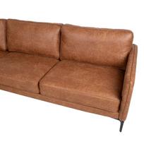 minkstas kampas rudas - Kampinė sofa Home4you Sofia, ruda, kairinė, 257 x 168 cm x 82 cm - 7 nuotrauka