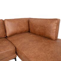 minkstas kampas rudas - Kampinė sofa Home4you Sofia, ruda, dešininė, 257 x 168 cm x 82 cm - 4 nuotrauka