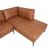 minkstas kampas rudas - Kampinė sofa Home4you Sofia, ruda, dešininė, 257 x 168 cm x 82 cm - 5 nuotrauka