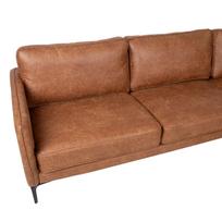 minkstas kampas rudas - Kampinė sofa Home4you Sofia, ruda, dešininė, 257 x 168 cm x 82 cm - 6 nuotrauka