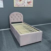 ermitazas ciuziniai - Lova Home4you Lara, 90 x 200 cm, rožinė, su grotelėmis - 4 nuotrauka