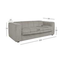 sofa lova home4you - Sofa-lova Home4you STELLA su spyruokliniu čiužiniu, pilka (Gray) - 2 nuotrauka