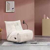 fotelis reglaineris - Atlošiamas krėslas Home4you Win-Win, baltas, 95 cm x 80 cm x 90 cm - 2 nuotrauka
