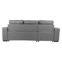 sofa lova home4you - Kampinė sofa - lova Home4you Carita, pilka, 240 x 90 cm x 94 cm - 4 nuotrauka