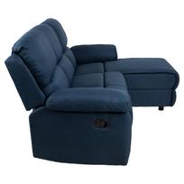 atsilenkimams - Kampinė sofa Home4you Berit RC, tamsiai mėlyna, dešininė, 214 x 160 cm x 98 cm - 4 nuotrauka