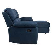 atsilenkimams - Kampinė sofa Home4you Berit RC, tamsiai mėlyna, dešininė, 214 x 160 cm x 98 cm - 5 nuotrauka