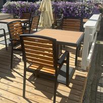 ermitazas stalai - Lauko stalas PARKER, pilkas (Grey), 90 x 90 x 52-75 cm - 4 nuotrauka