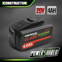 akumuliatorius 20 v li ion - Constructor PSBAT20, 20 V, 4.0 Ah, Li-ion - 3 nuotrauka