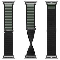 ultra 7 - Spigen WBF1 Dirželis Apple Watch 44 / 45 / 46 / 49 mm, Juodas ir Žalias (Black and Green) - 3 nuotrauka