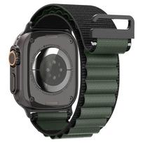 ultra 7 - Spigen WBF1 Dirželis Apple Watch 44 / 45 / 46 / 49 mm, Juodas ir Žalias (Black and Green) - 9 nuotrauka