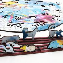 medine zuvis - Fantasy Puzzles Žuvys (Zodiakai) medinė dėlionė, 200 det. - 7 nuotrauka