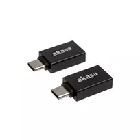 type c i usb a - USB adapteris Akasa USB-C - USB Juodas (AK- CCUB62-KT02) - 3 nuotrauka