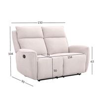 sofa senukai - MARIN Dvivietė atlošiama sofa, smėlio spalvos (Beige) - 2 nuotrauka