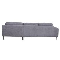 sofos kampai - Kampinė sofa Home4you Kristy, pilka, dešininė, 267 x 160 cm x 80 cm - 3 nuotrauka