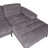 sofos kampai - Kampinė sofa Home4you Kristy, pilka, dešininė, 267 x 160 cm x 80 cm - 4 nuotrauka