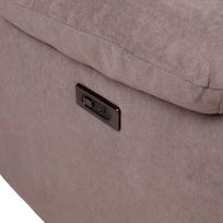 elektriniai foteliai - Atlošiamas krėslas Home4you Lowri 21727, pilkai ruda, 99 cm x 95 cm x 102 cm - 3 nuotrauka