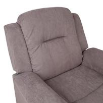 elektriniai foteliai - Atlošiamas krėslas Home4you Lowri 21727, pilkai ruda, 99 cm x 95 cm x 102 cm - 5 nuotrauka