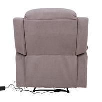 elektriniai foteliai - Atlošiamas krėslas Home4you Lowri 21727, pilkai ruda, 99 cm x 95 cm x 102 cm - 7 nuotrauka