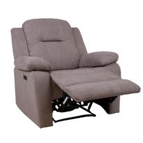 elektriniai foteliai - Atlošiamas krėslas Home4you Lowri 21727, pilkai ruda, 99 cm x 95 cm x 102 cm - 8 nuotrauka