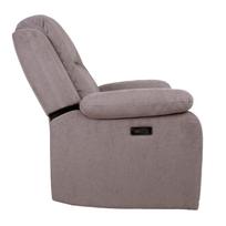 elektriniai foteliai - Atlošiamas krėslas Home4you Lowri 21727, pilkai ruda, 99 cm x 95 cm x 102 cm - 9 nuotrauka