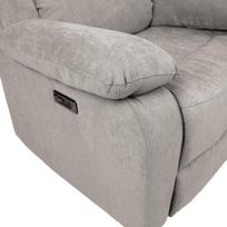 elektriniai foteliai - Atlošiamas krėslas Home4you Lowri 21726, pilkas, 99 cm x 95 cm x 102 cm - 4 nuotrauka