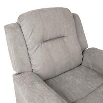 elektriniai foteliai - Atlošiamas krėslas Home4you Lowri 21726, pilkas, 99 cm x 95 cm x 102 cm - 5 nuotrauka