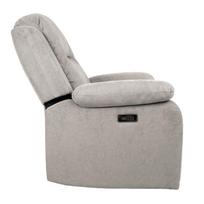elektriniai foteliai - Atlošiamas krėslas Home4you Lowri 21726, pilkas, 99 cm x 95 cm x 102 cm - 7 nuotrauka