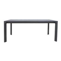 lauko stalai senukai - Lauko stalas Home4you Carves, antracito, 180 cm x 90 cm x 75 cm - 2 nuotrauka