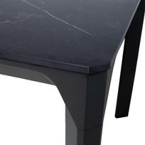 lauko stalai senukai - Lauko stalas Home4you Carves, antracito, 180 cm x 90 cm x 75 cm - 5 nuotrauka