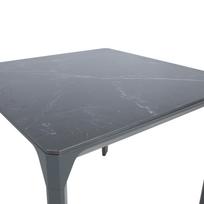 ermitazas stalai - Lauko stalas Home4you Carves, antracito, 90 cm x 90 cm x 75 cm - 3 nuotrauka