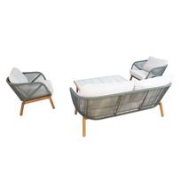 lauko baldai senukai - Lauko baldų komplektas TUXEDO Stalas, sofa ir 2 kėdės - 5 nuotrauka