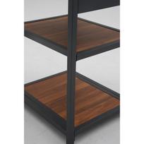 lauko virtuve - Lauko stalas Home4you Boden, ruda sp./juoda sp., 51 cm x 60 cm x 85 cm - 5 nuotrauka