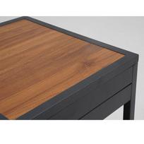 lauko virtuve - Lauko stalas Home4you Boden, ruda sp./juoda sp., 51 cm x 60 cm x 85 cm - 6 nuotrauka