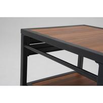 lauko virtuve - Lauko stalas Home4you Boden, ruda sp./juoda sp., 51 cm x 60 cm x 85 cm - 7 nuotrauka