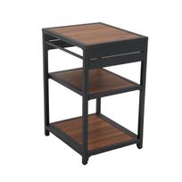 lauko virtuve - Lauko stalas Home4you Boden, ruda sp./juoda sp., 51 cm x 60 cm x 85 cm - 8 nuotrauka