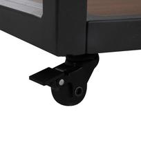 lauko virtuve - Lauko stalas Home4you Boden, ruda sp./juoda sp., 103 - 110 cm x 60 cm x 85 cm - 6 nuotrauka
