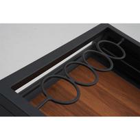 lauko virtuve - Lauko stalas Home4you Boden, ruda sp./juoda sp., 103 - 110 cm x 60 cm x 85 cm - 10 nuotrauka