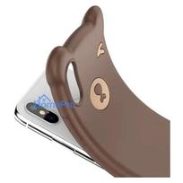 iphone xs max deklas - Baseus "Flexible Silicone Back Cover Case Apple iPhone XS Max" Brown Bear - 2 nuotrauka