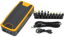 usb c pd power bank - POWER PLANT PB930968, 30000mAh, 65W, juoda / oranžinė - 4 nuotrauka