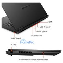hp laptop 17 ryzen - HP OMEN 17.3", Ryzen AI 7 350, 32 GB, 1 TB, RTX 5070, 240 Hz, Juodas (Black) - 9 nuotrauka