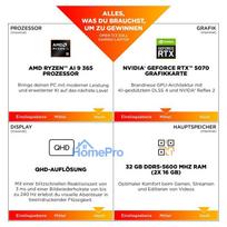 hp laptop 17 ryzen - HP OMEN 17.3", Ryzen AI 7 350, 32 GB, 1 TB, RTX 5070, 240 Hz, Juodas (Black) - 10 nuotrauka