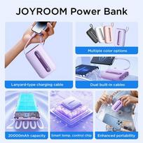 power bank 20000mah - Joyroom JR-L012 Plus Colorful, 20000mAh, 22.5W, juodas - 9 nuotrauka